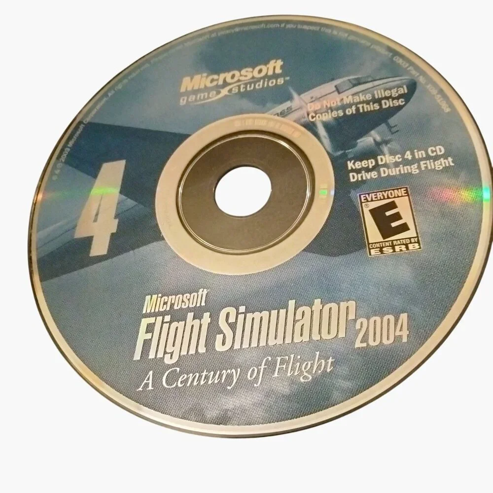 Microsoft Flight Simulator 2004 A Century Of Flight PC Game CD Disc 4